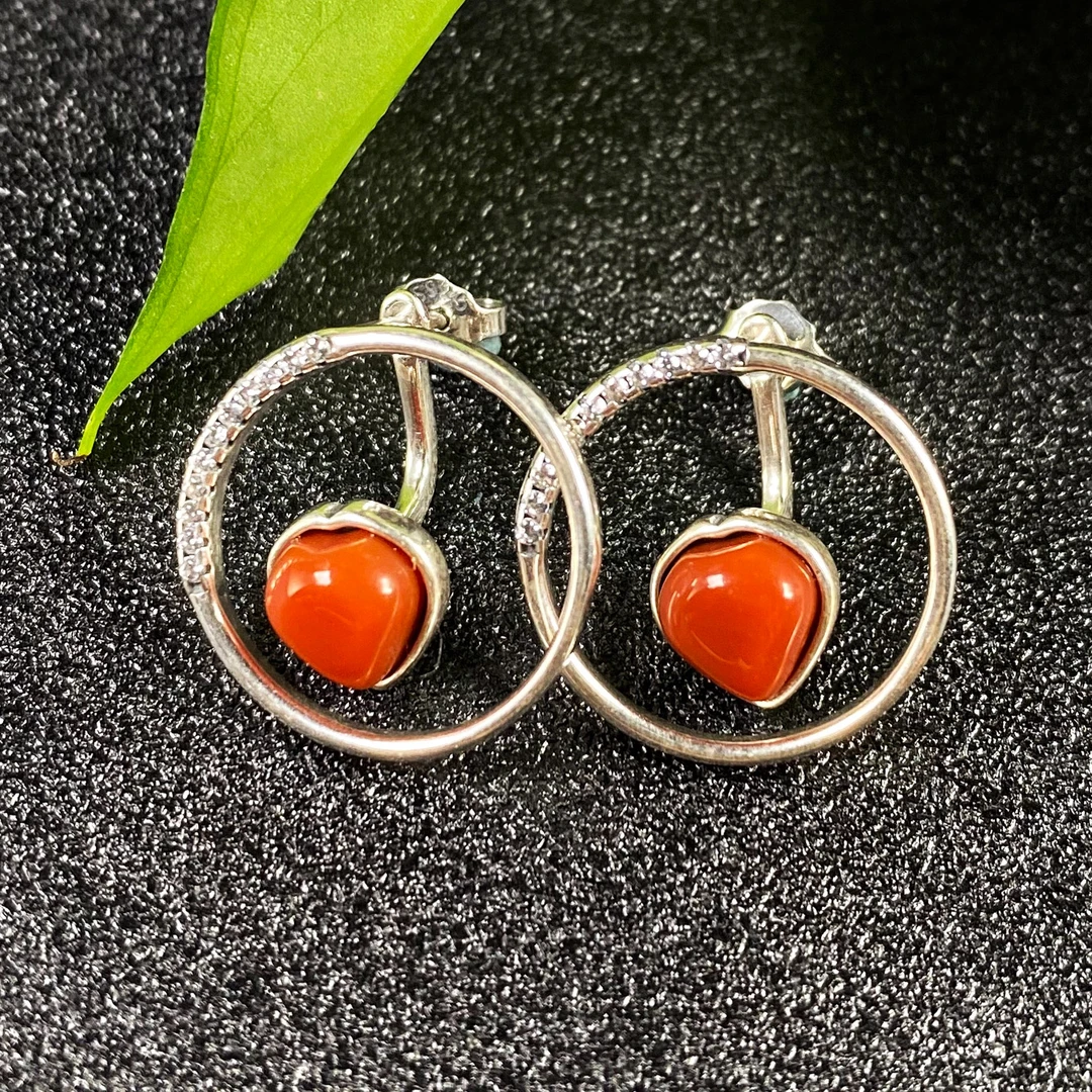 石惑珠宝丨南红耳饰-多样性发一