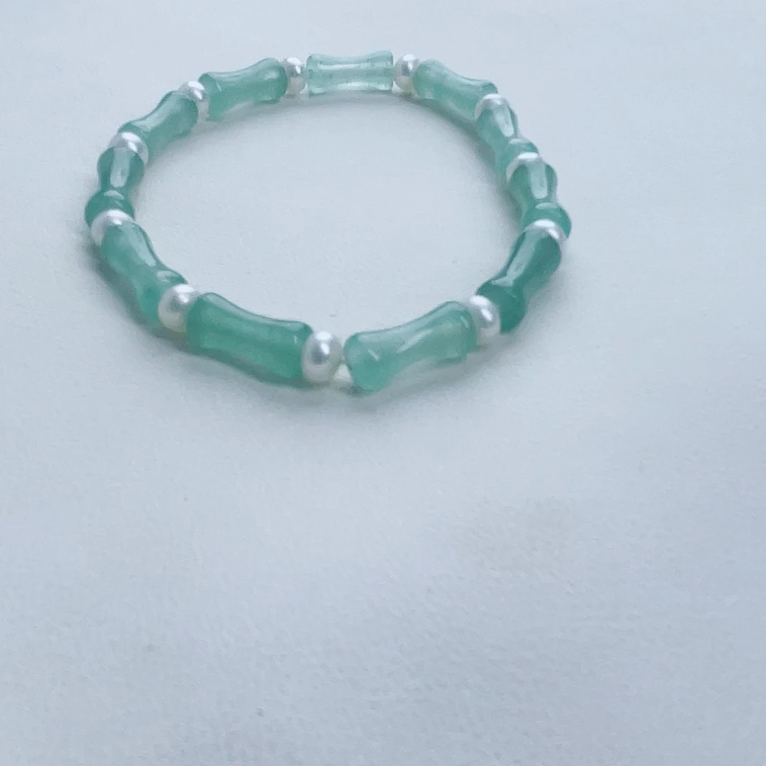 手绳淡水珍珠银S925镶嵌手链