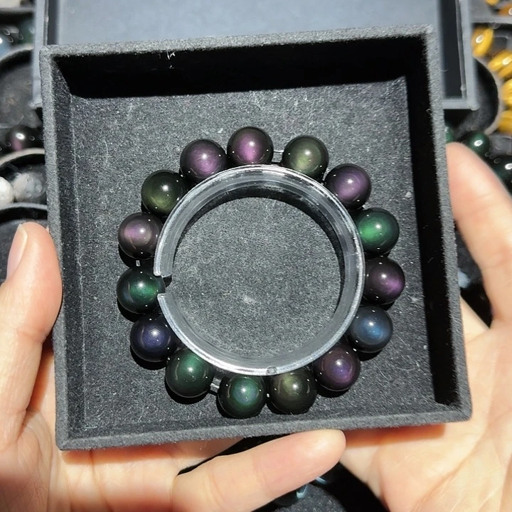 可***多黑曜岩未镶嵌手链