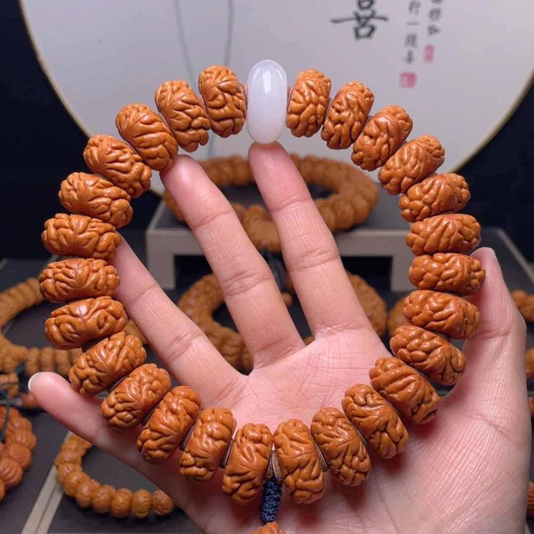 吊坠桃核22尺寸豹子头手持