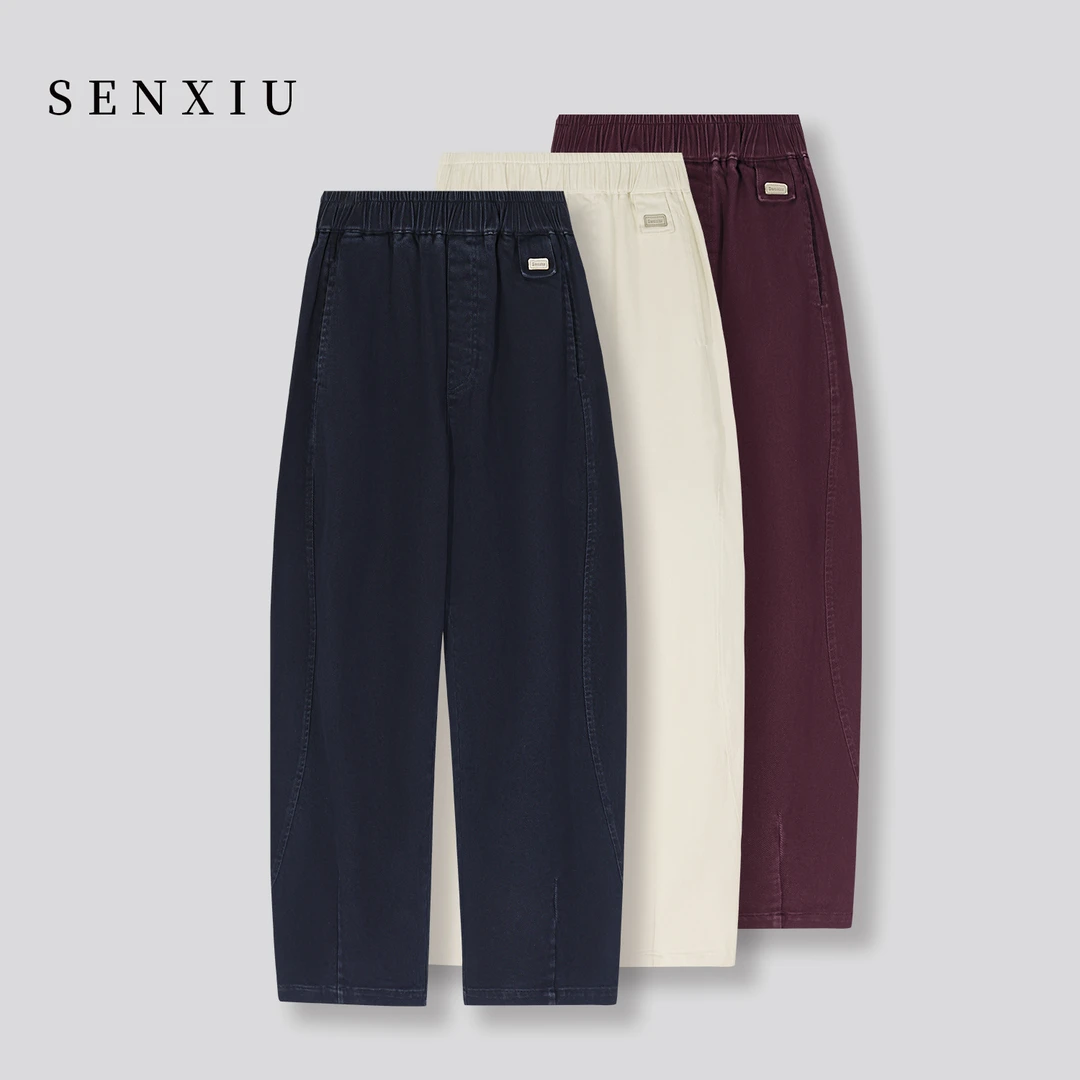 【新疆棉花！九分弯刀牛仔裤】宽松遮肉很显瘦2025春秋季新款香蕉裤