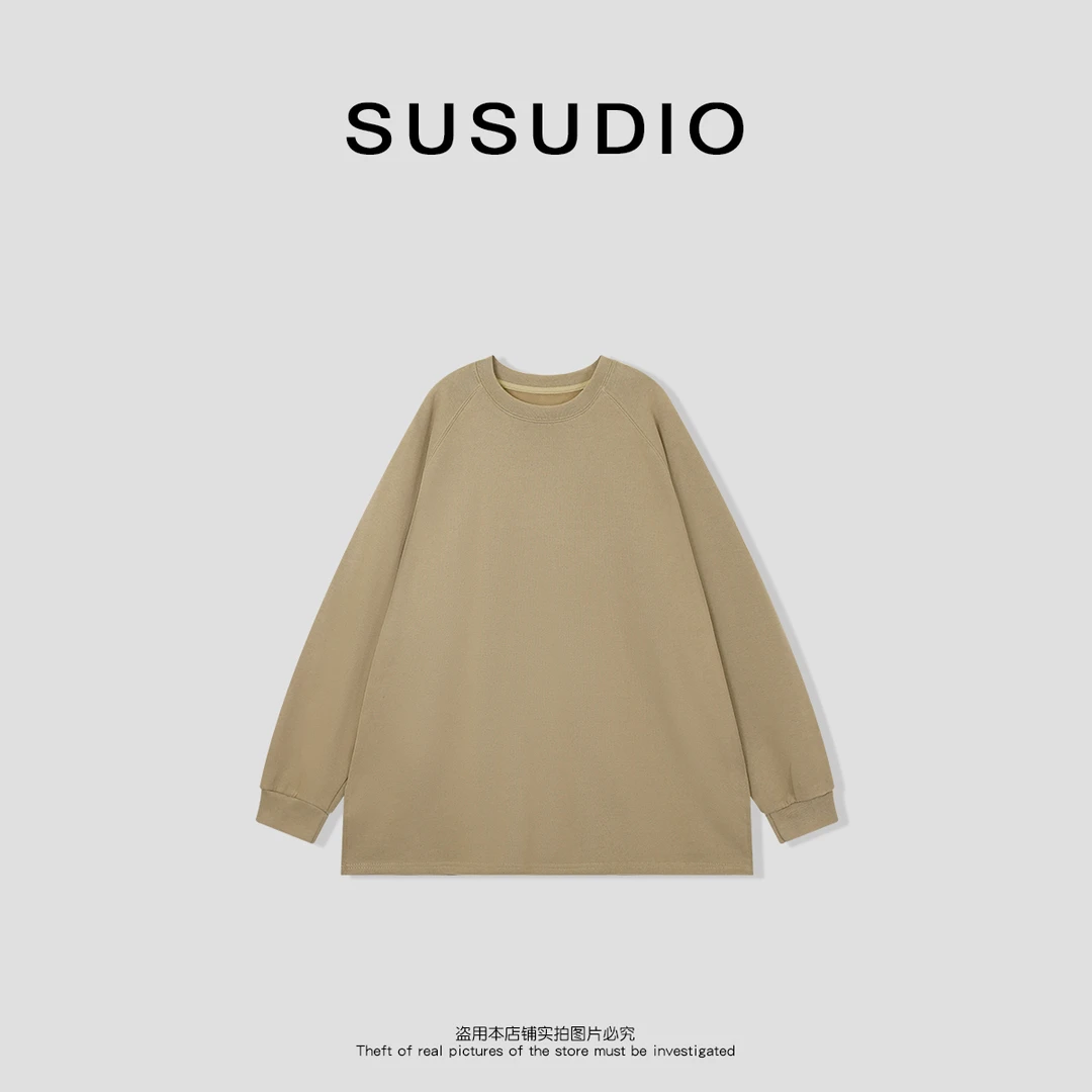 SUSUDIO② 主色旋律 新款高克重圆领纯色卫衣6275