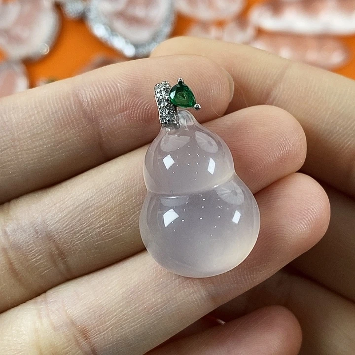 石英质玉银S925镶嵌颈饰