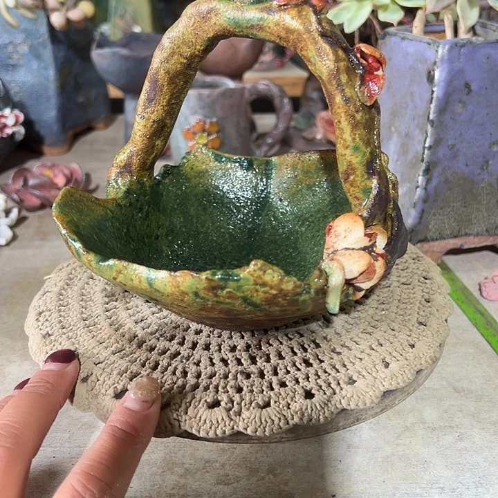 无孔满58包邮手工粗陶高温花盆