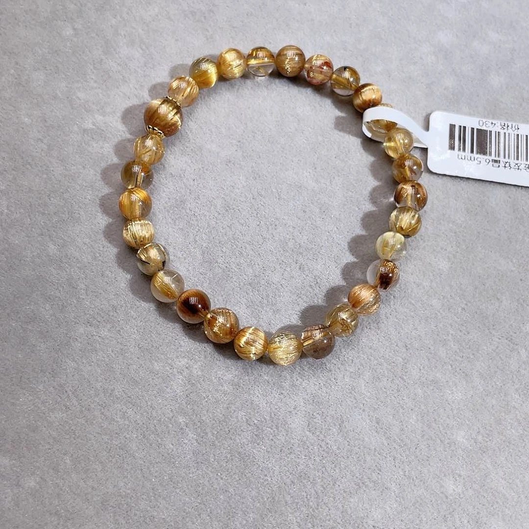 水晶手链未镶嵌金发晶手串