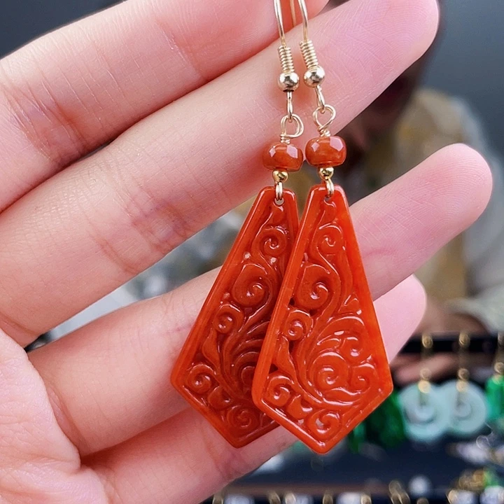 翡翠耳饰未镶嵌饰品