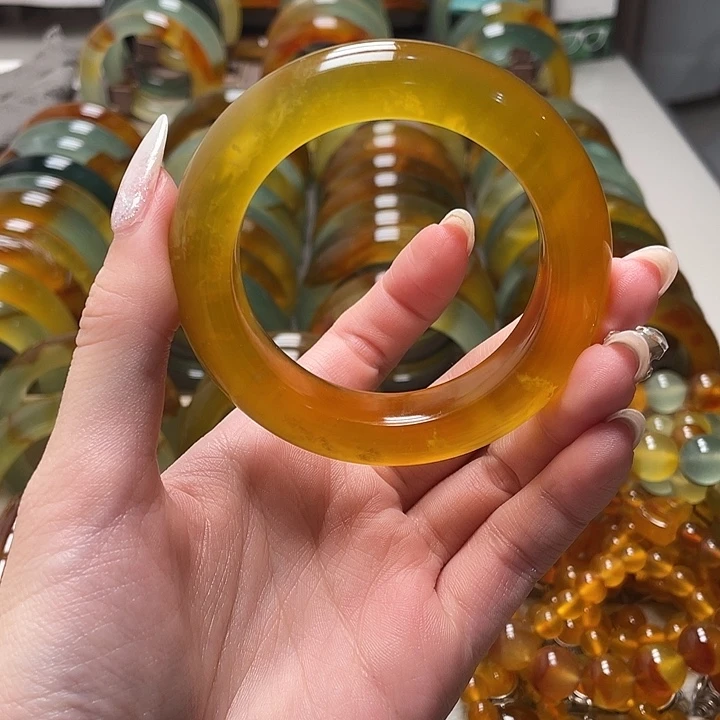 蛇纹石玉未镶嵌手镯53.3