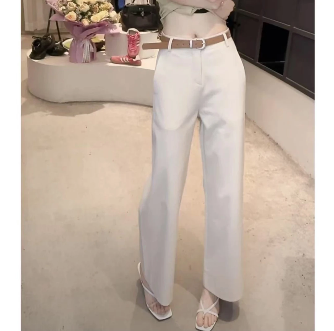 《优麦汇》K5591春款九分直筒西装裤新款时尚休闲洋气百搭裤女裤