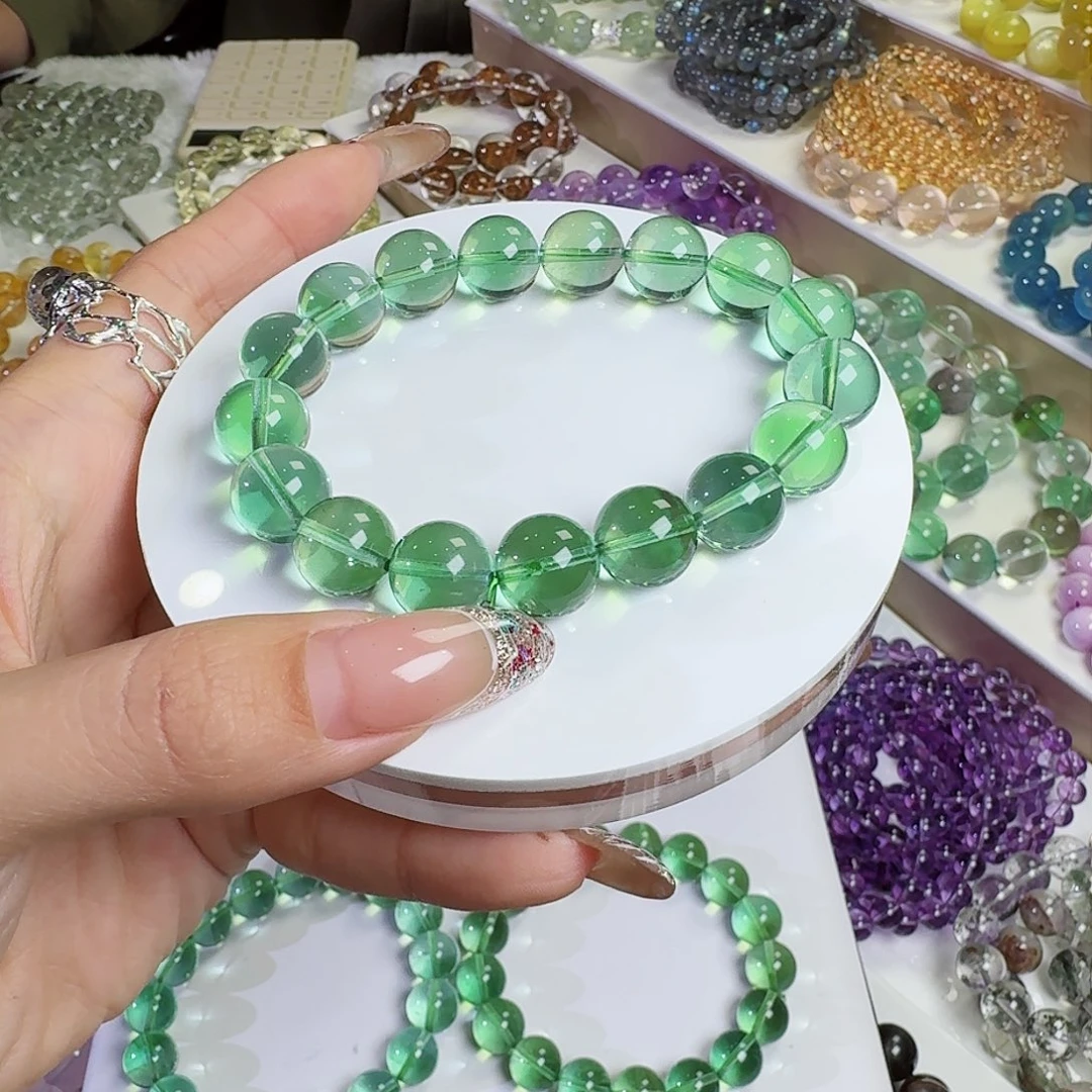 水晶手链未镶嵌?**?绿莹石12