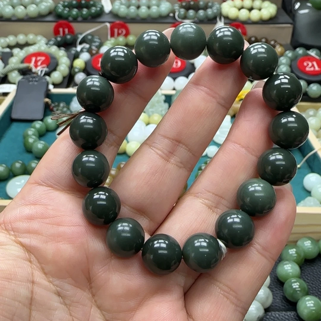 和田玉未镶嵌手链12