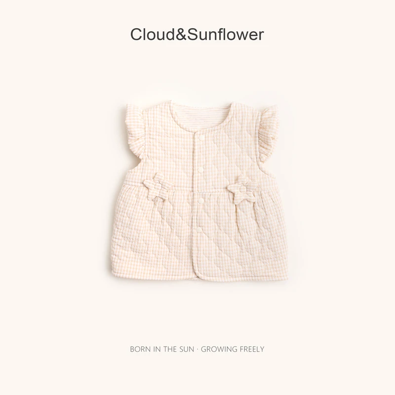 【云朵小葵】女童冬季新款星星菱格绵绵休闲马甲1114643