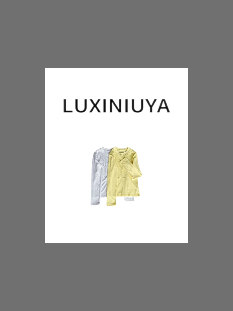 【LUXINIUYA】 早春新款极简数字设计感长袖上衣#CX2519