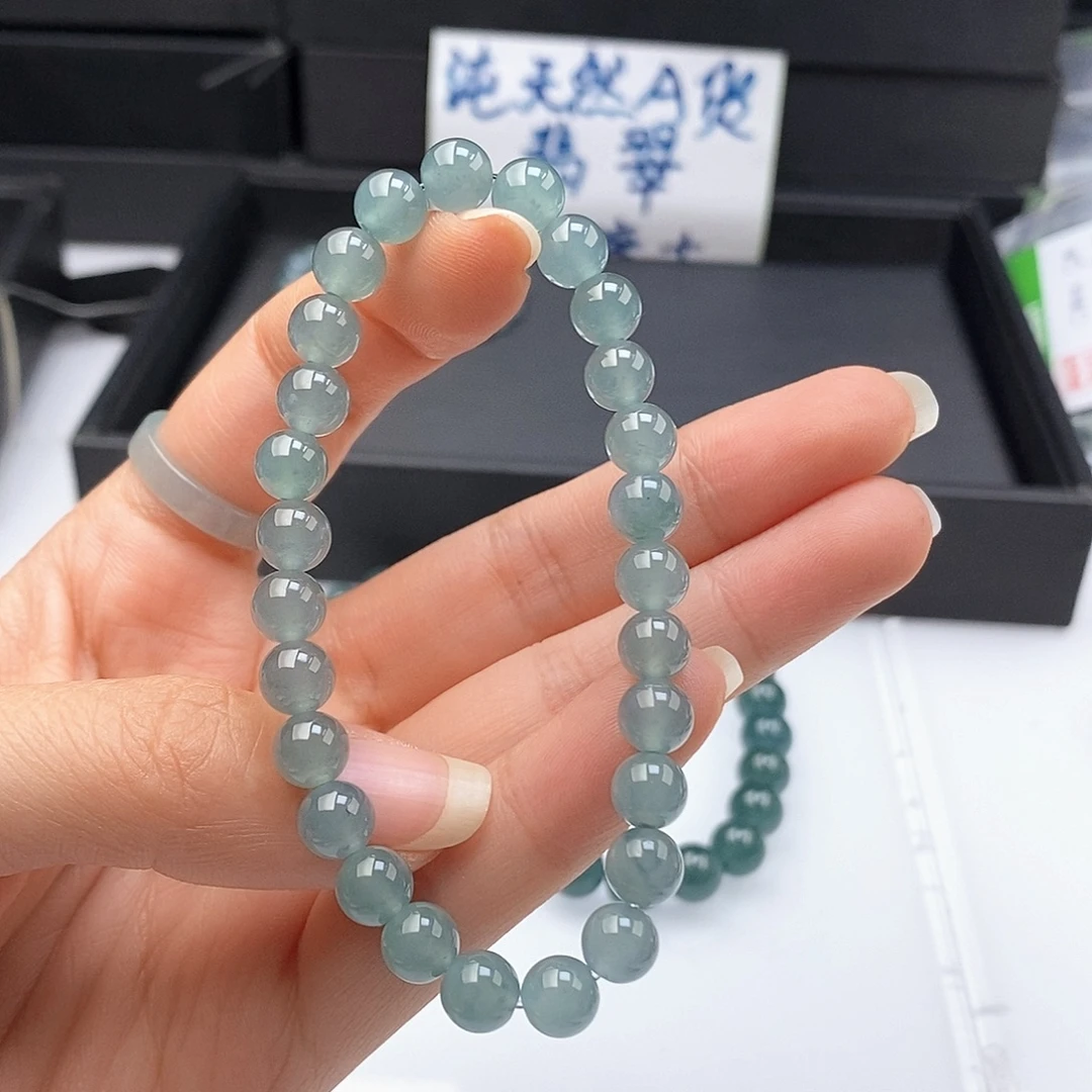 翡翠未镶嵌手链散珠多样性自选