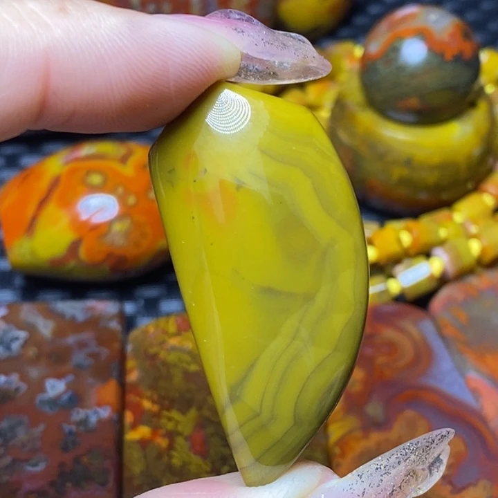 玛瑙/玉髓颈饰足银镀金镶嵌