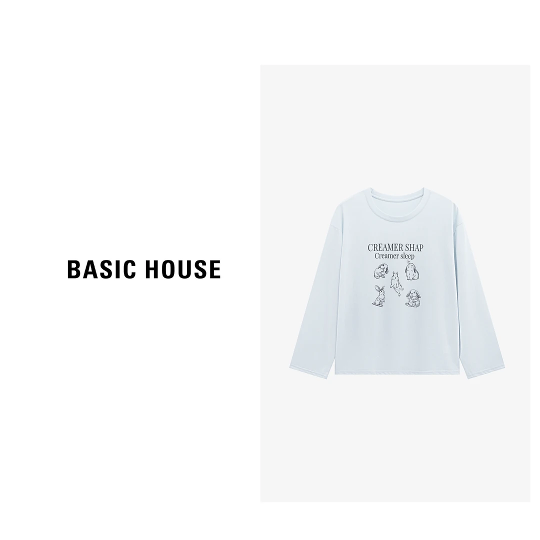 Basic House/百家好时尚休闲女士百搭设计夏季T恤-B0625B5FNU2