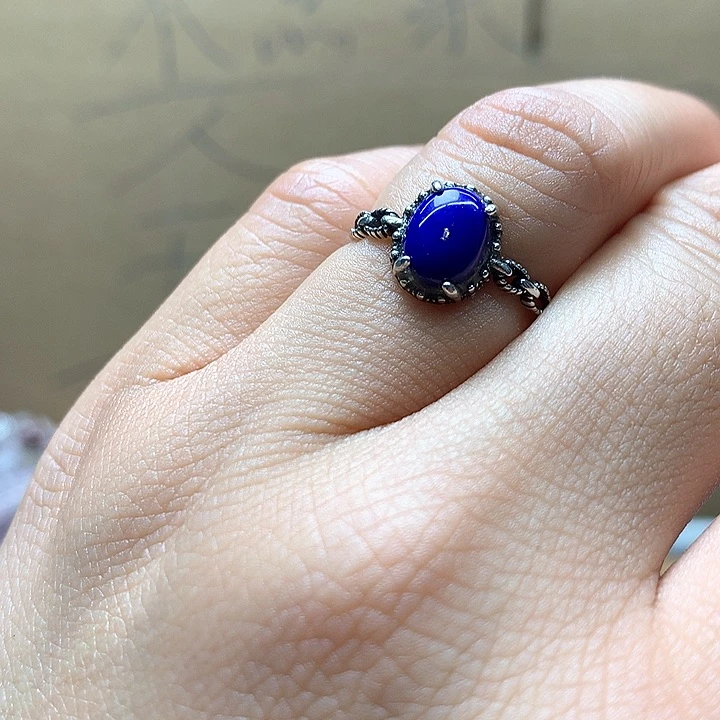 水晶水晶戒指银S925镶嵌