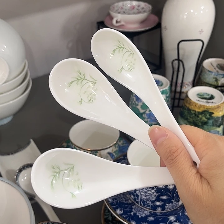 瓷片微瑕骨瓷福利小汤勺三个