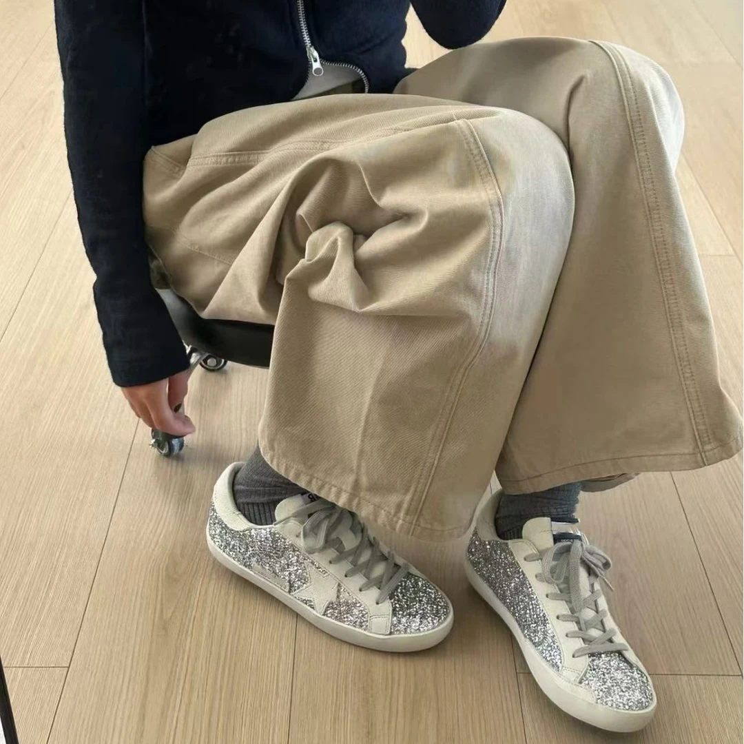 真皮复古德训鞋女2025新款韩版做旧小脏鞋内增高休闲运动平底板鞋