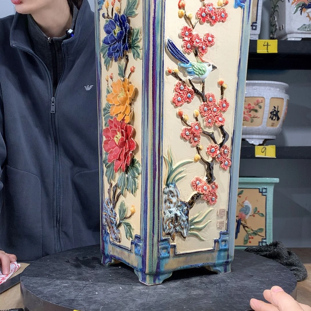 水**华高温烧制石湾盆不退换