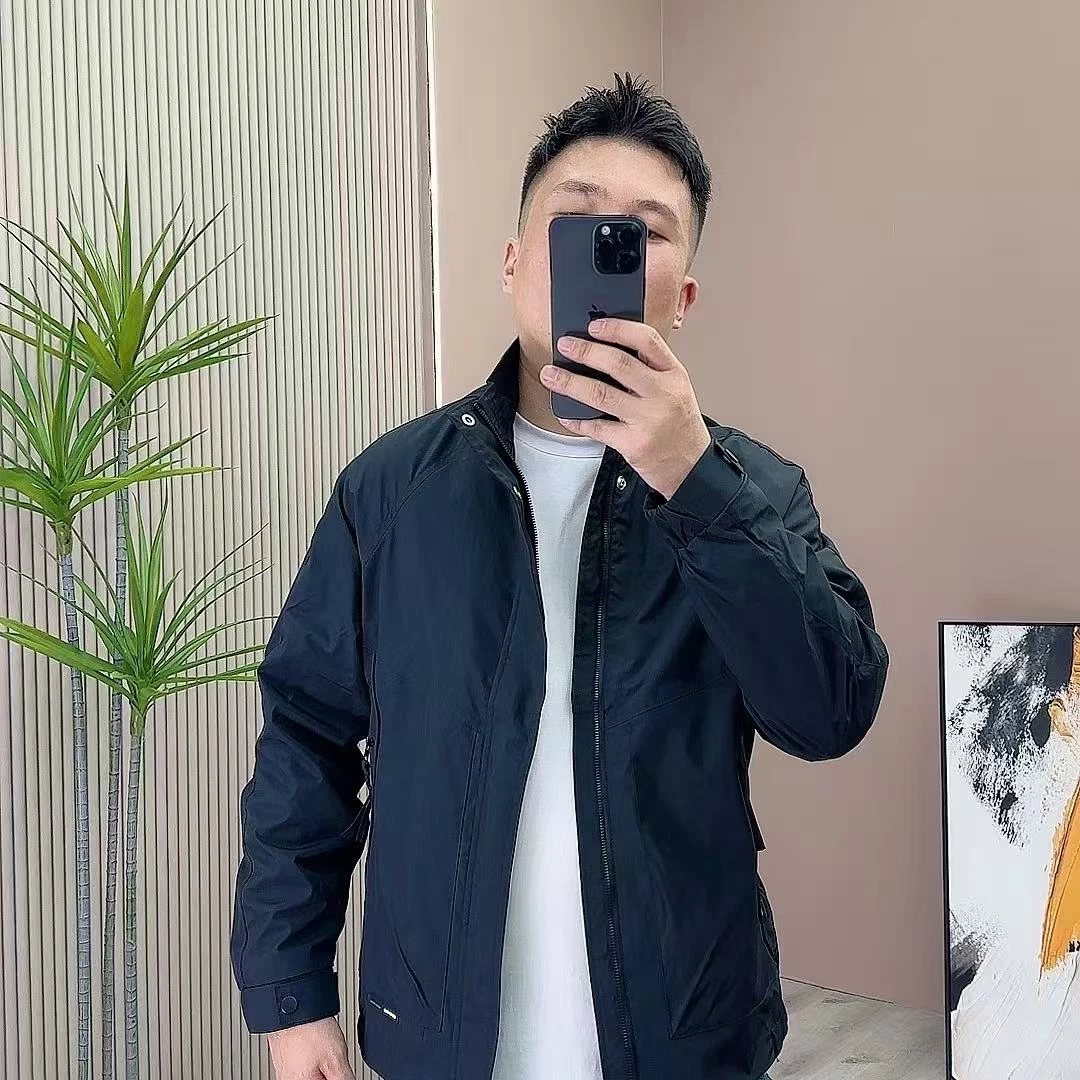 春秋简约男士新款户外立领飞行夹克立体剪裁百搭外套8136#