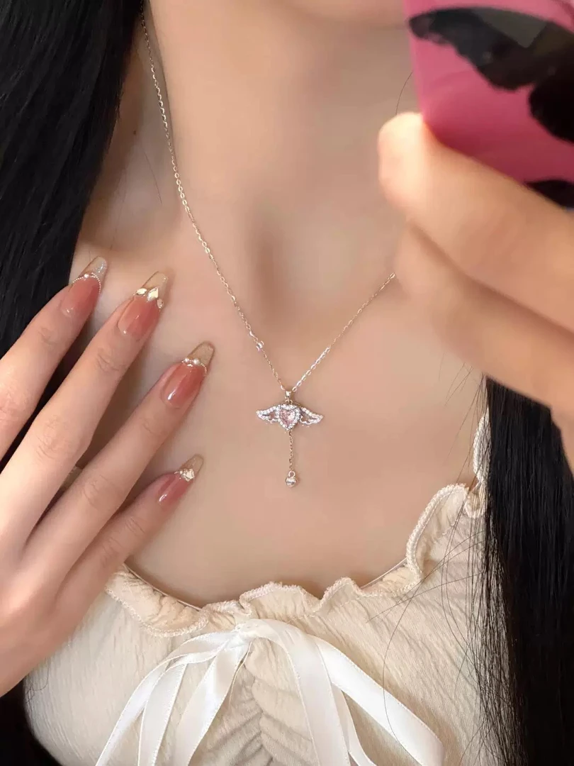 铜合金项链 【丘比特】会动小翅膀轻奢小众可爱项链