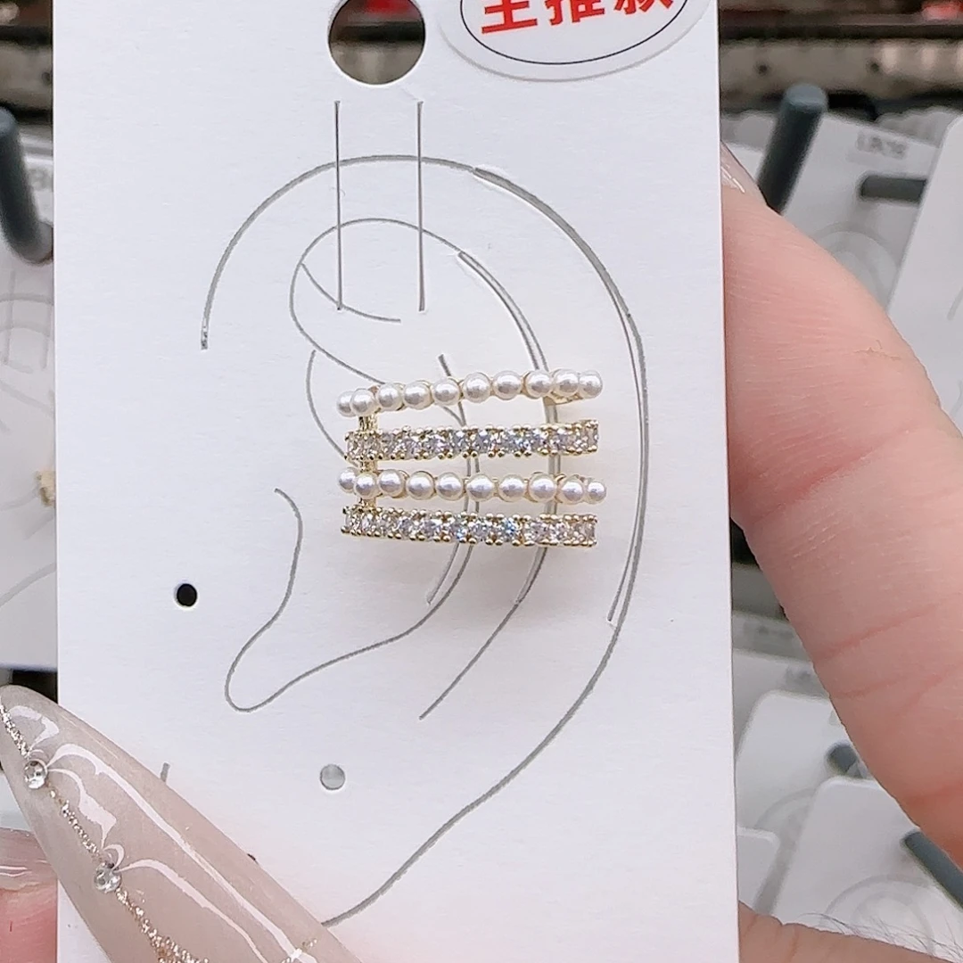 锆石铜合金925银耳环