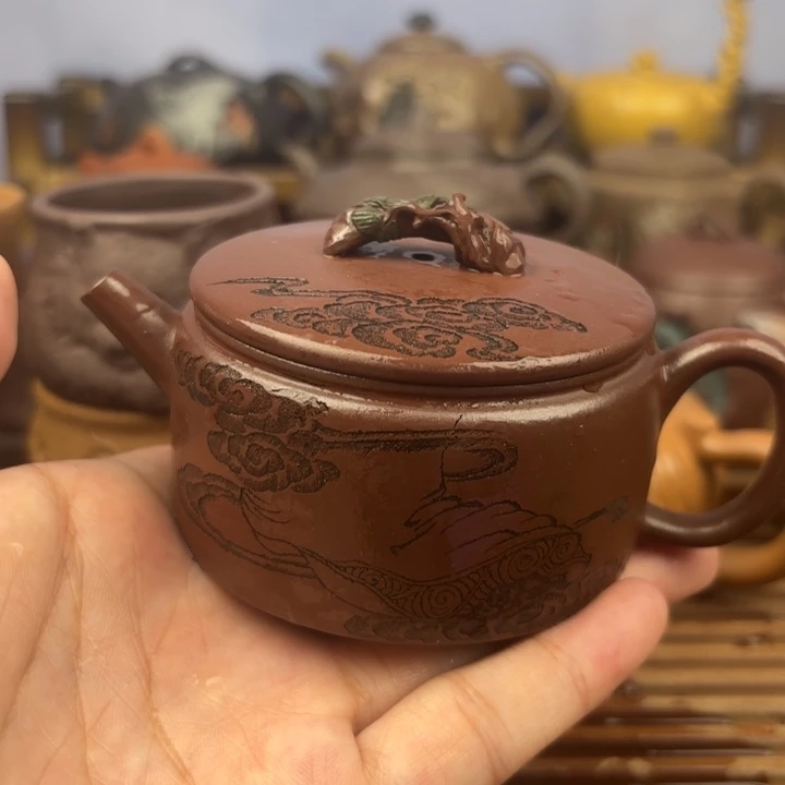 茶壶紫砂胜天半子原矿老紫泥120c