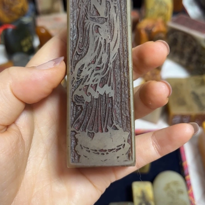 坦***克寿山石印石造像印章