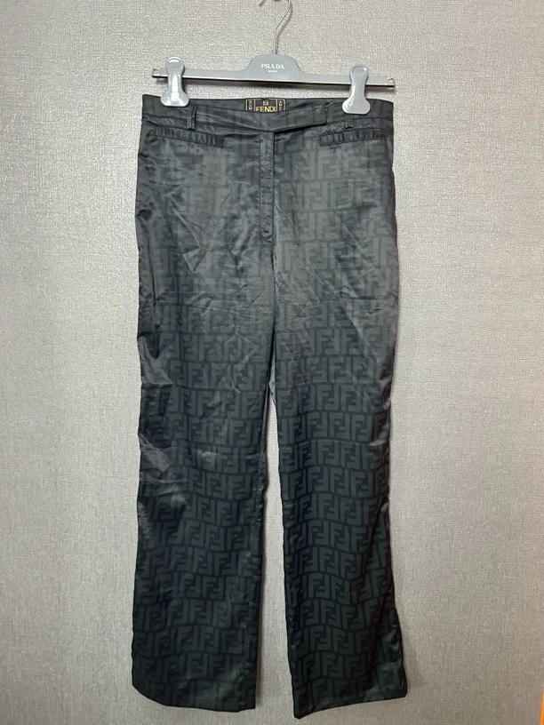 99新 FENDI/芬迪 芬迪黑色老花长裤vintage款