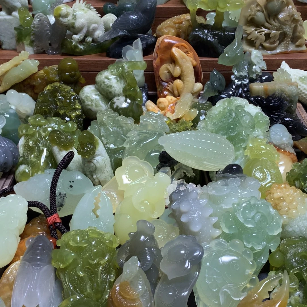 岫玉未镶嵌手把手把