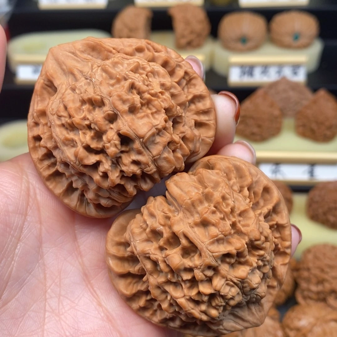 吊坠文玩核桃心***开官帽