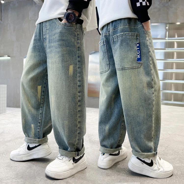 儿童装男童春装牛仔裤2025新款中大童百搭宽松长裤春秋季男孩裤子