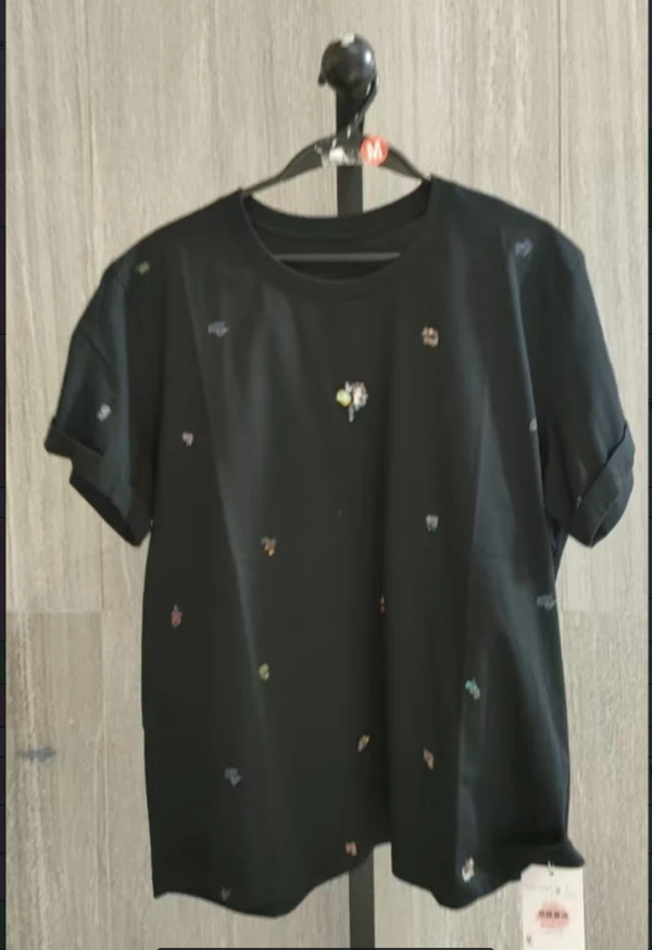 【榕榕服饰】 D1247 重工钉珠T恤