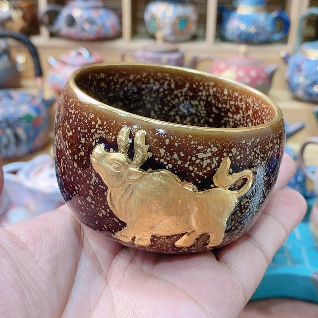 粗陶志野柴烧茶器