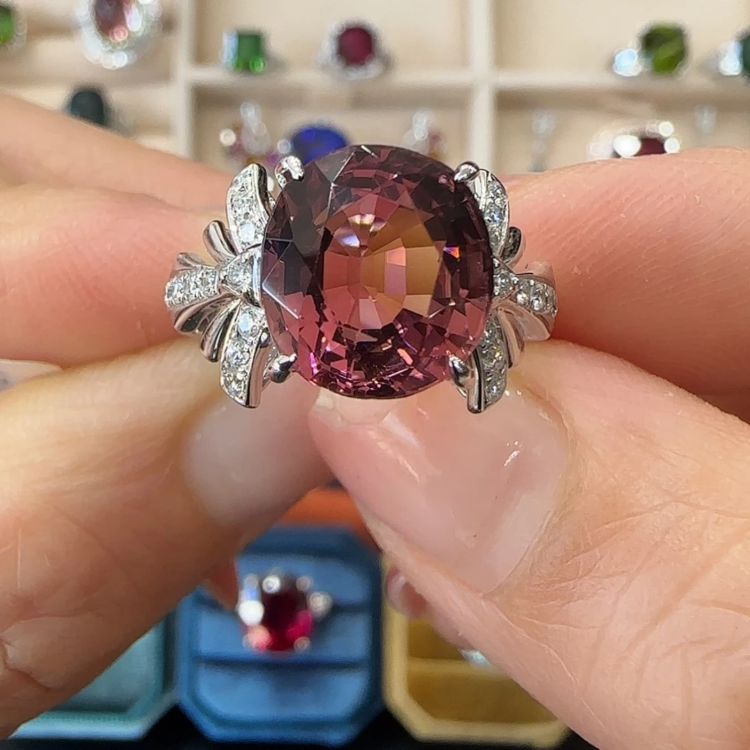 碧玺戒指18K金镶嵌6.34ct