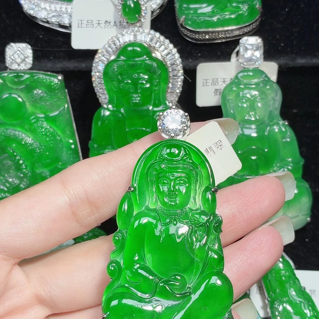 翡翠银S925镶嵌颈饰