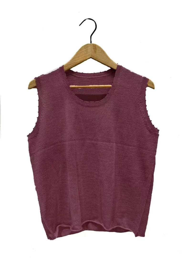 山山家-左岸迷香【针织背心】Z25SS7009通勤圆领无袖纯色舒适百搭