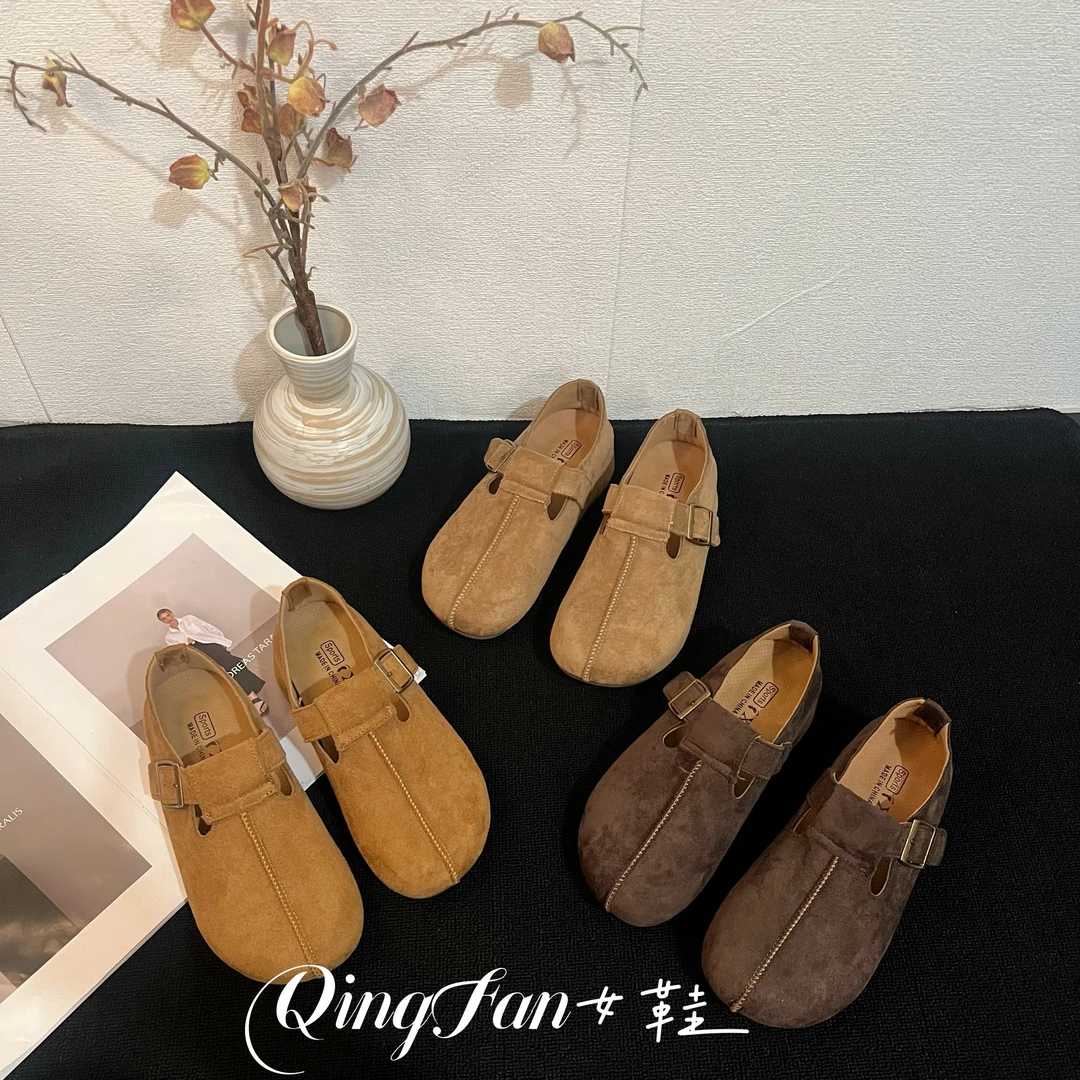 厚底全包勃肯鞋女2025秋季新款勃肯鞋子一脚蹬懒人内增高勃肯单鞋