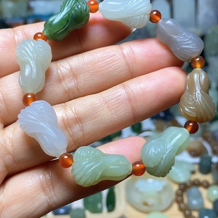 和田玉未镶嵌手链