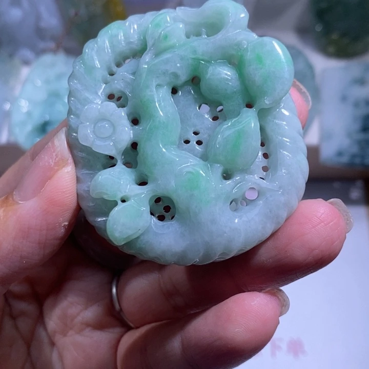 【闪购商品】翡翠挂件未镶嵌喜上