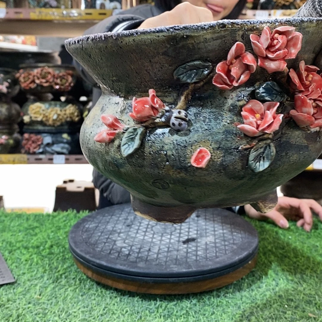 红陶只***逸青藤花器多肉花盆