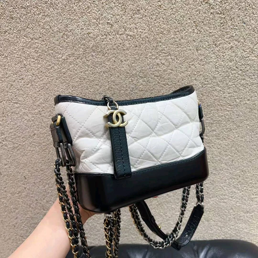 99新 Chanel/香奈儿 小号黑白配色流浪包