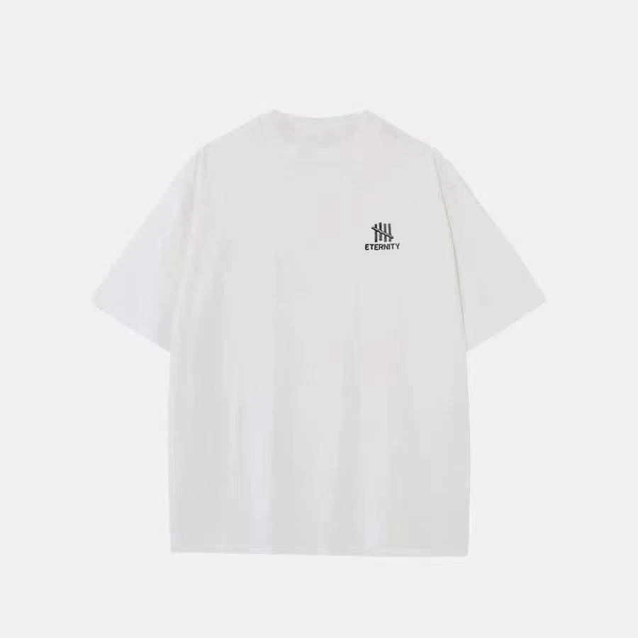 【刺绣竖条】T恤美式潮牌夏季宽松舒适纯棉流行立体短袖T恤