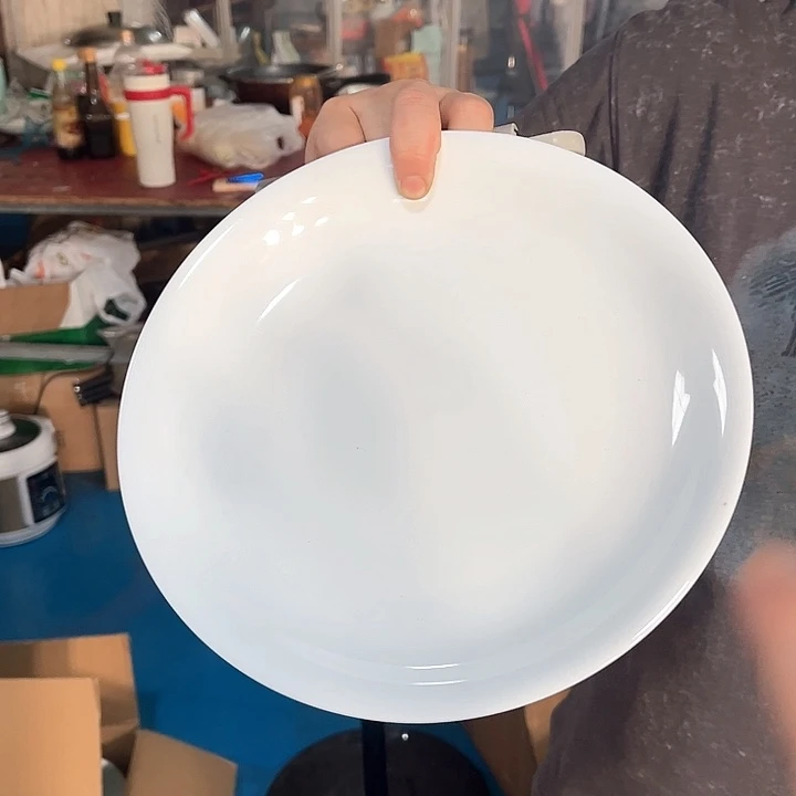 瓷片云白十英寸深盘一个包邮