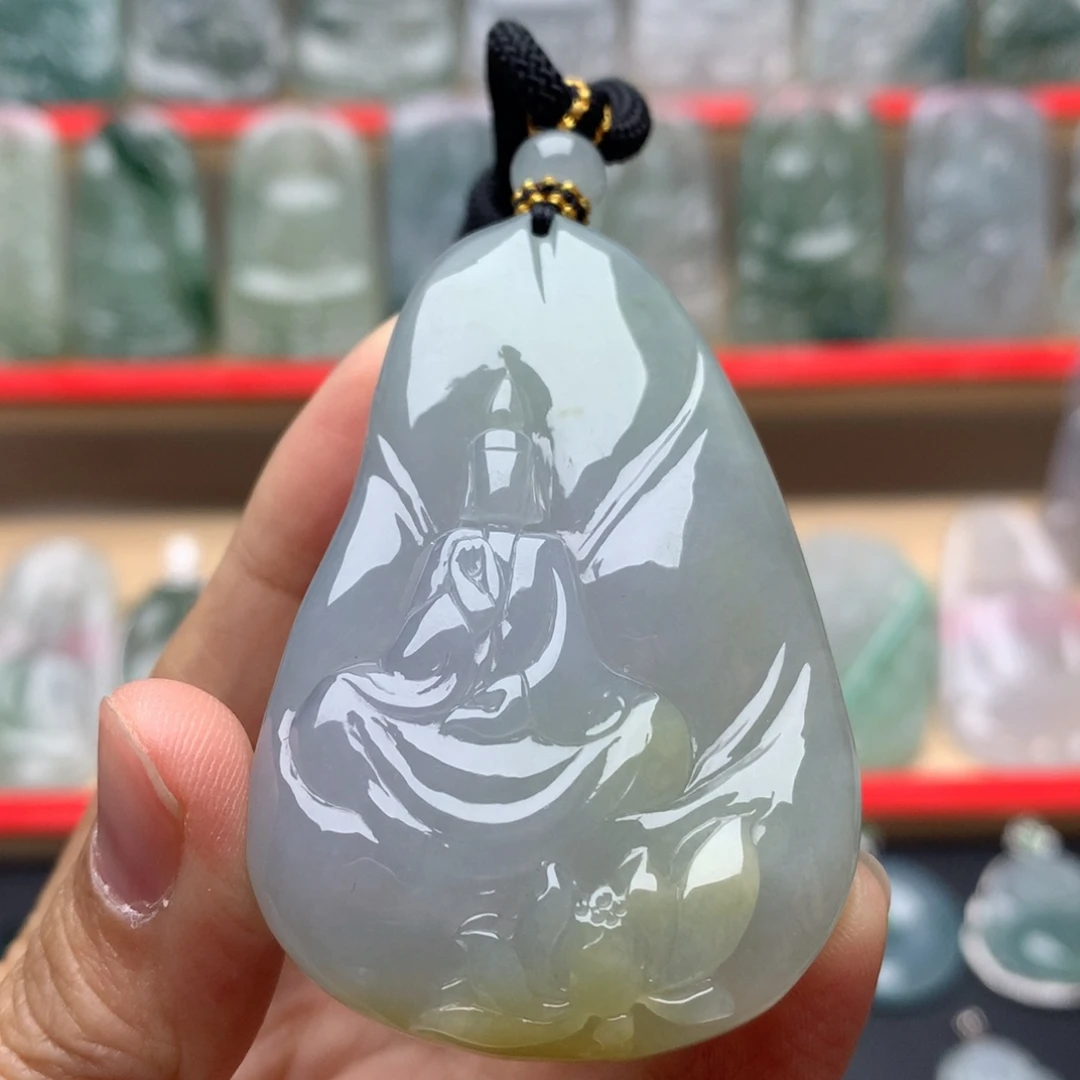 翡翠颈饰未镶嵌悟道