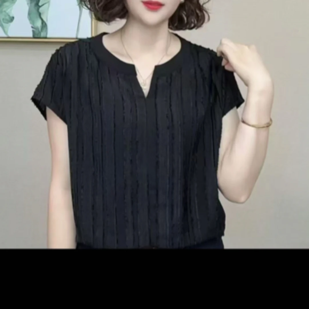 夏季轻薄T恤新品时尚洋气百搭减龄碎花短袖女上衣显瘦气质高冷风