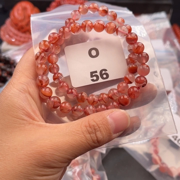 南红玛瑙未镶嵌多样性发货默认微瑕称重7mm2条