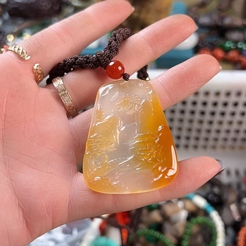 玛瑙/玉髓合金颈饰以图片为主啊