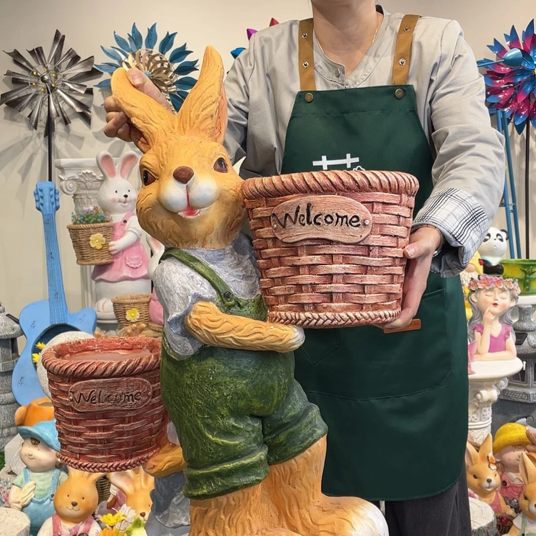 茶宠大号抱盆彼得兔绿