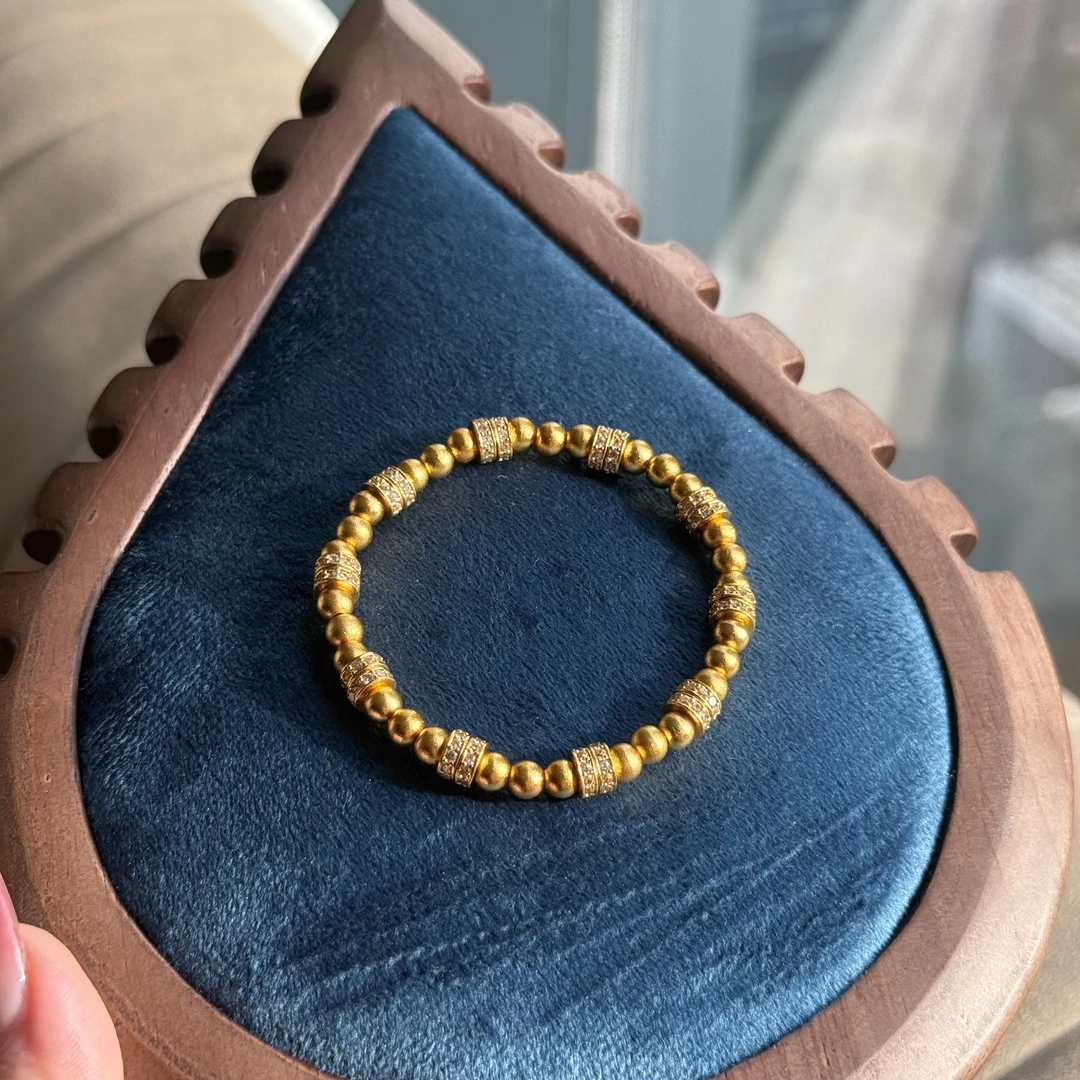 铜合金手链 金珠手链【金运来财】